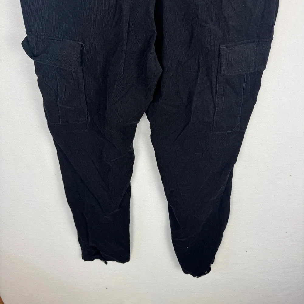 Mode of One Mens Relaxed Fit Tapered Cargo Pants Black 34 100197732MN FA24 NEW